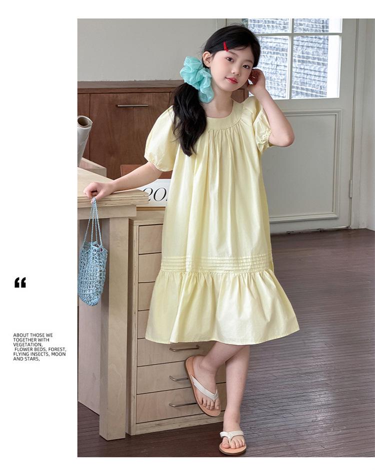 Vestido de Verano de Algodón Estilo Coreano para Niñas Pequeñas 2026