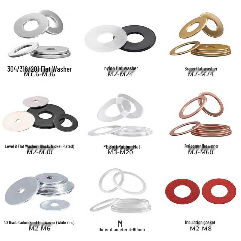 304 Stainless Steel Thickened Flat Washer M6 M10