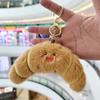 Adorable Hamburger Plush Pendant Doll Keychain with Chicken Leg Decoration