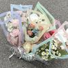 Sweet Heart Bouquet Floral Packaging - Transparent Fresh Flower Wrapper for Florists and Street Stalls