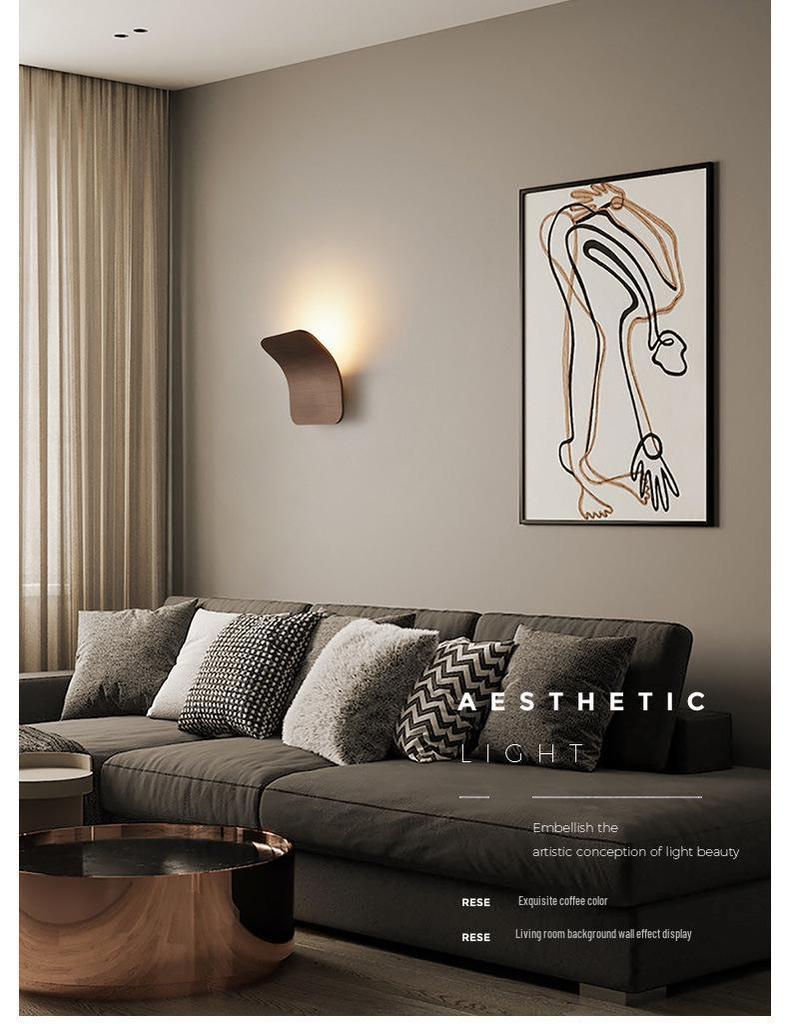 Nordic Modern Minimalist Wall Lamp - Designer Style for Living Room, Bedroom, Hallway, or Stairway.