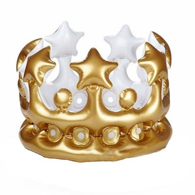 Aufblasbare Krone große und kleine Kinder Krone Bühne Requisiten Geburtstag Prinzessin Hut Queens Kopf