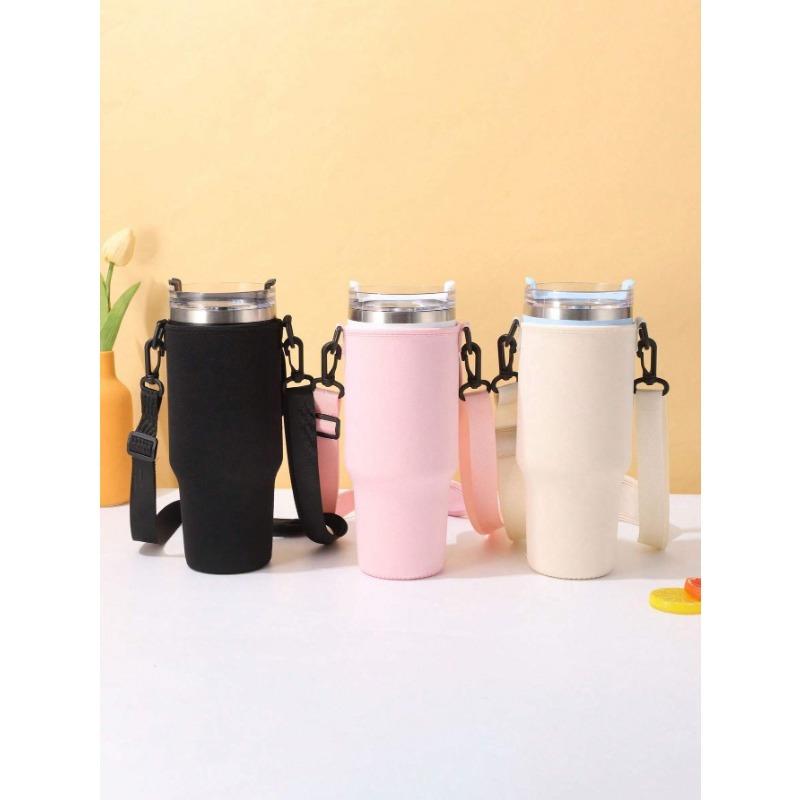 1Pc 40oz Tumbler Case, Cup Cover/Storage/Organization, Diving Material Cup Cover, Car Handle Cup Protective Cover, Diagonal Strap Adjustable Strap