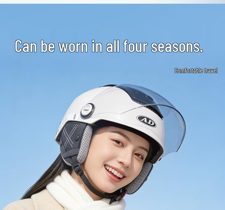 National Standard Class A 3C Certified All-Season Electric Bicycle Helmet with Sunroof and Summer Sun Protection
