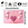 Happy Mother's Day Backdrop for Photography Love Heart Pink Balloons Floral Flower Mother's Party Decor Background Photo Studio
