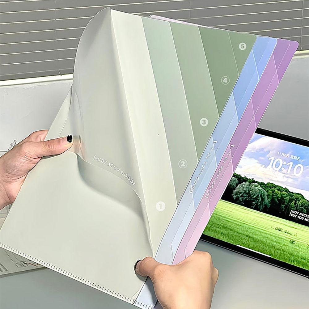 Page folder thickened gradient L-shaped vertical student test paper folder storage book large capacity