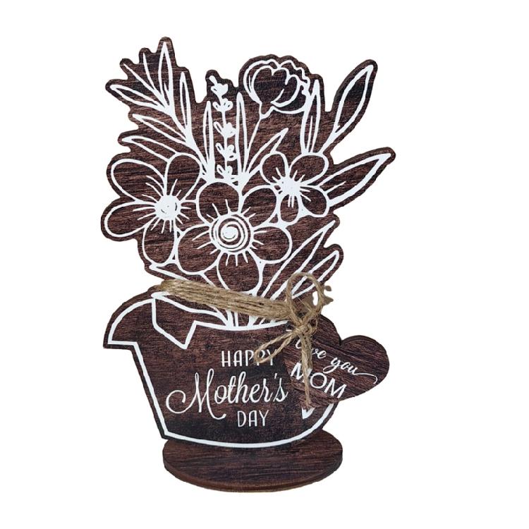 Wood Flower Mom Wood Plate Meaningful Wood Sign Mother Day Grateful Present