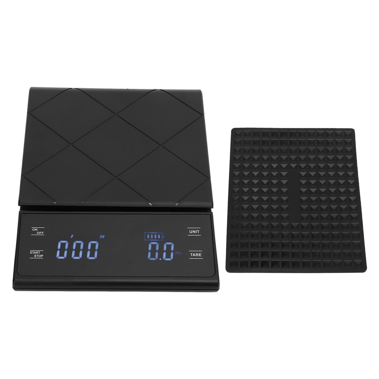 Кофейные весы с таймером, светодиодный сенсорный экран, высокая точность, автоотключение, прочный АБС-пластик, нескользящие, разные единицы измерения, кухонные весы