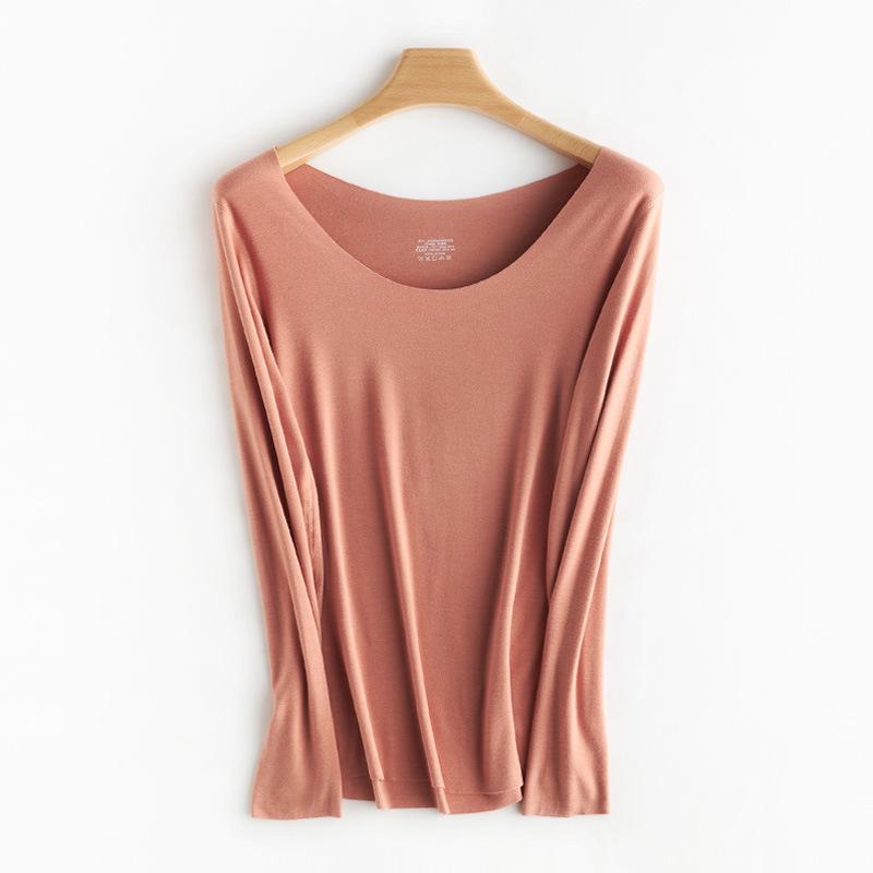 Autumn/Winter Slim Fit German Velvet Thermal Pullover - Solid Color Long Sleeve Round Neck Top