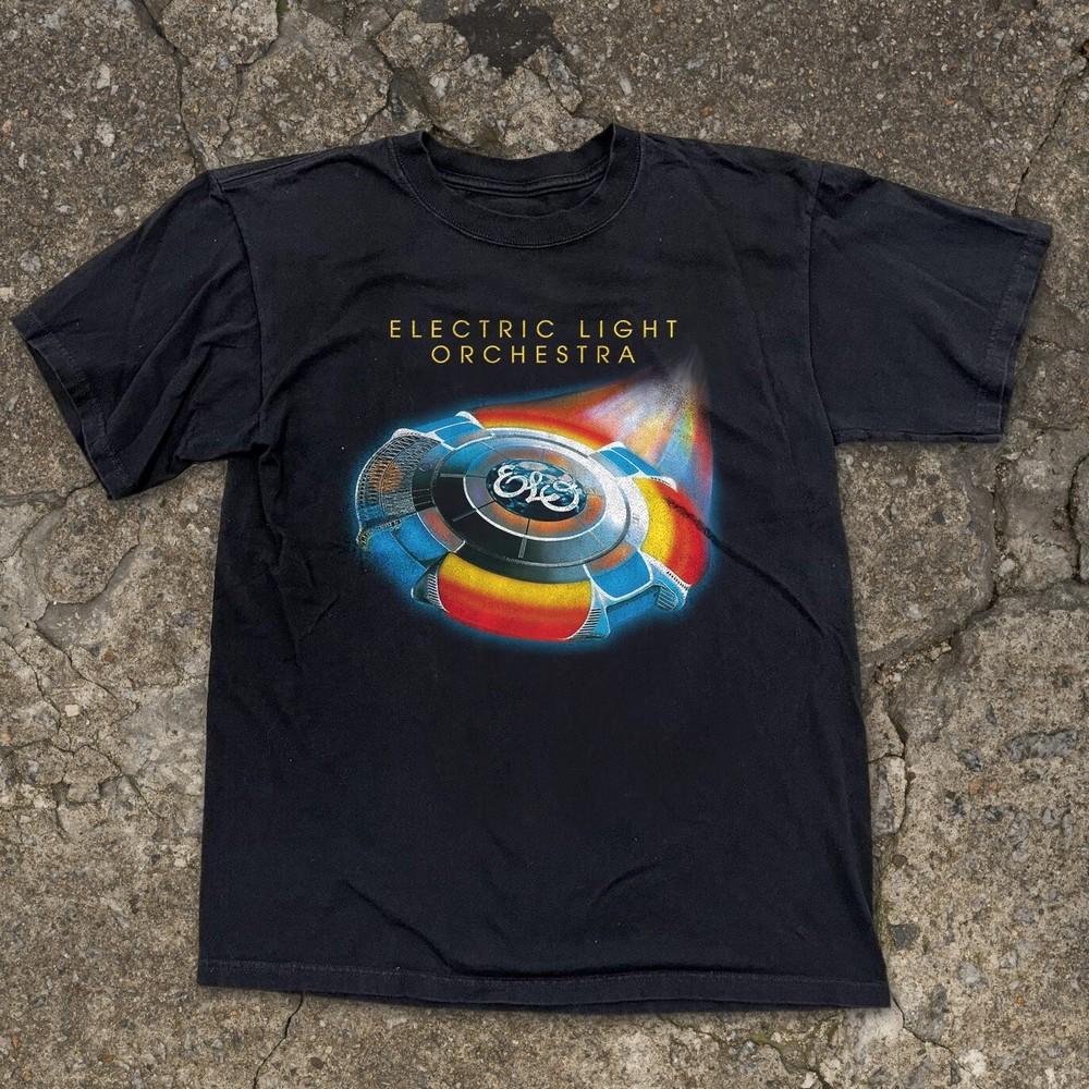 Electric Light Orchestra ELO Anniversary Unisex Black T-shirt Size S-5XL Unisex T-Shirt