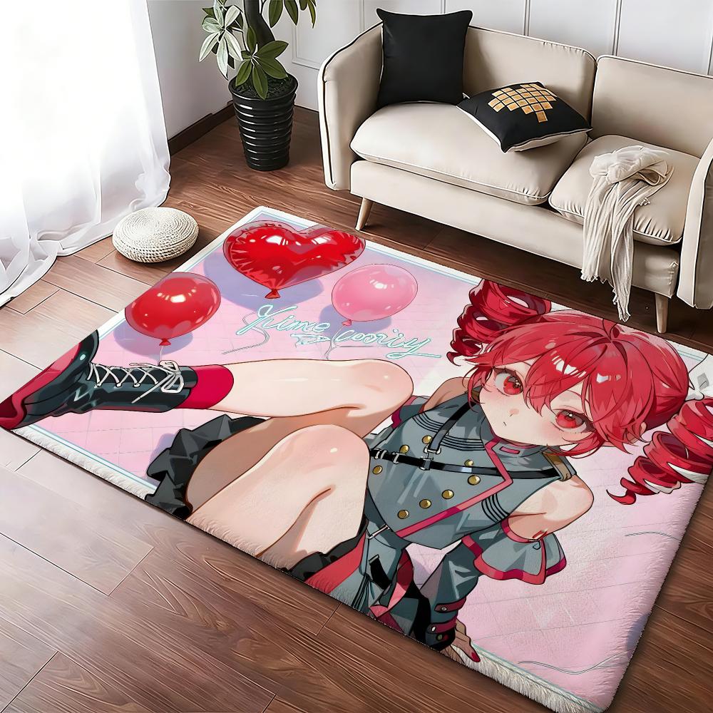 K-Kasane Teto Pink American Floor Mat Soft Thickened Absorbent Non-Slip Bedroom Living Room Door Mat Home Decor Flannel Rugs