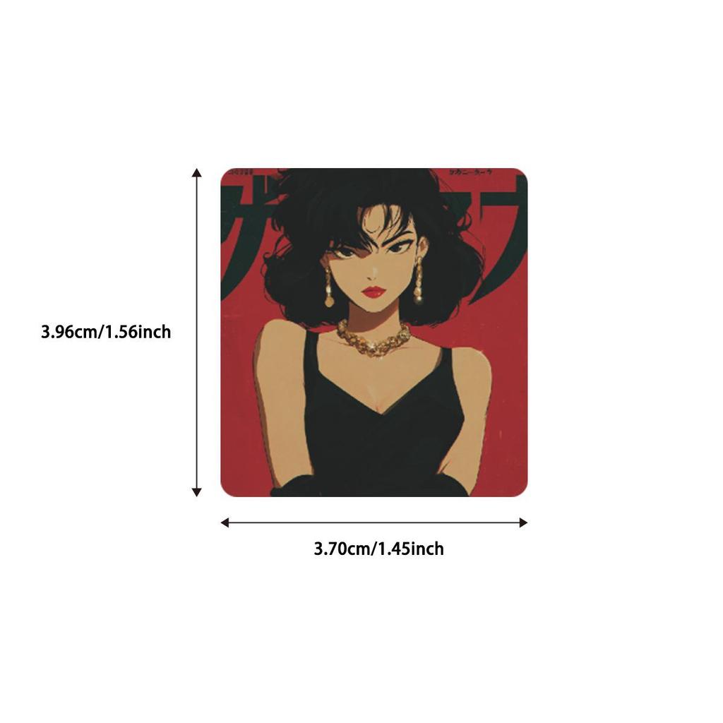 58 Japanese Retro Cartoon Illustration Stickers for Journals, Notebooks, Suitcases, DIY Projects