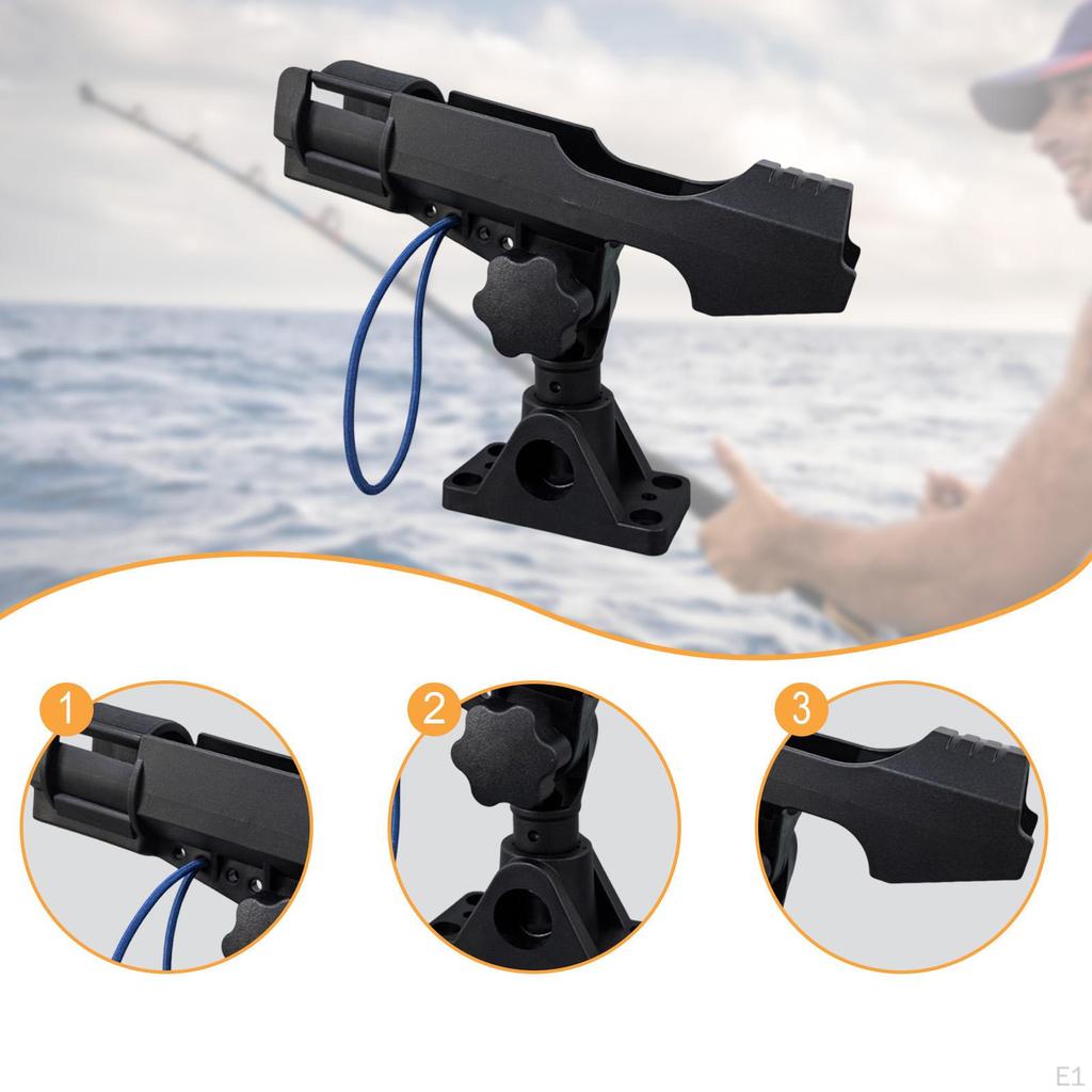 Fishing Rod Holder Rods Mount Adjustable Degree Rotating Rotatable Side/Deck Stand
