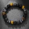 Obsidian Cross Bracelet Chinese Black Eight Billiard Bracelet Opal Beaded Student Party Bracelet