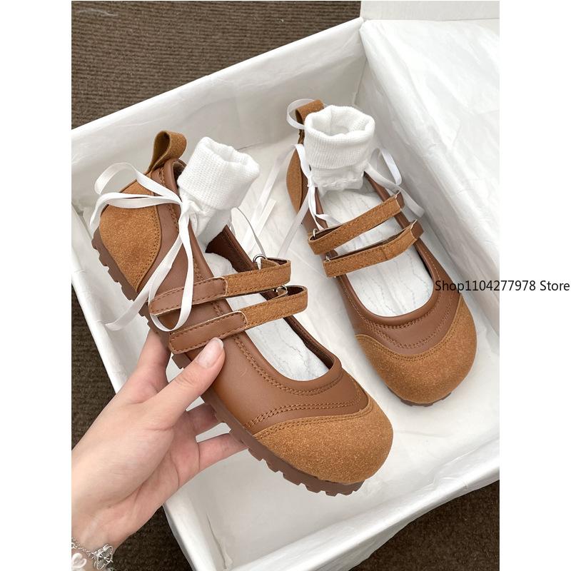 Fashion 2025 Fashion Round Toe Shallow Mary Jane Shoes Women Soft Sole Casual Shoes Female Retro Slingback Mule Flats Zapatos