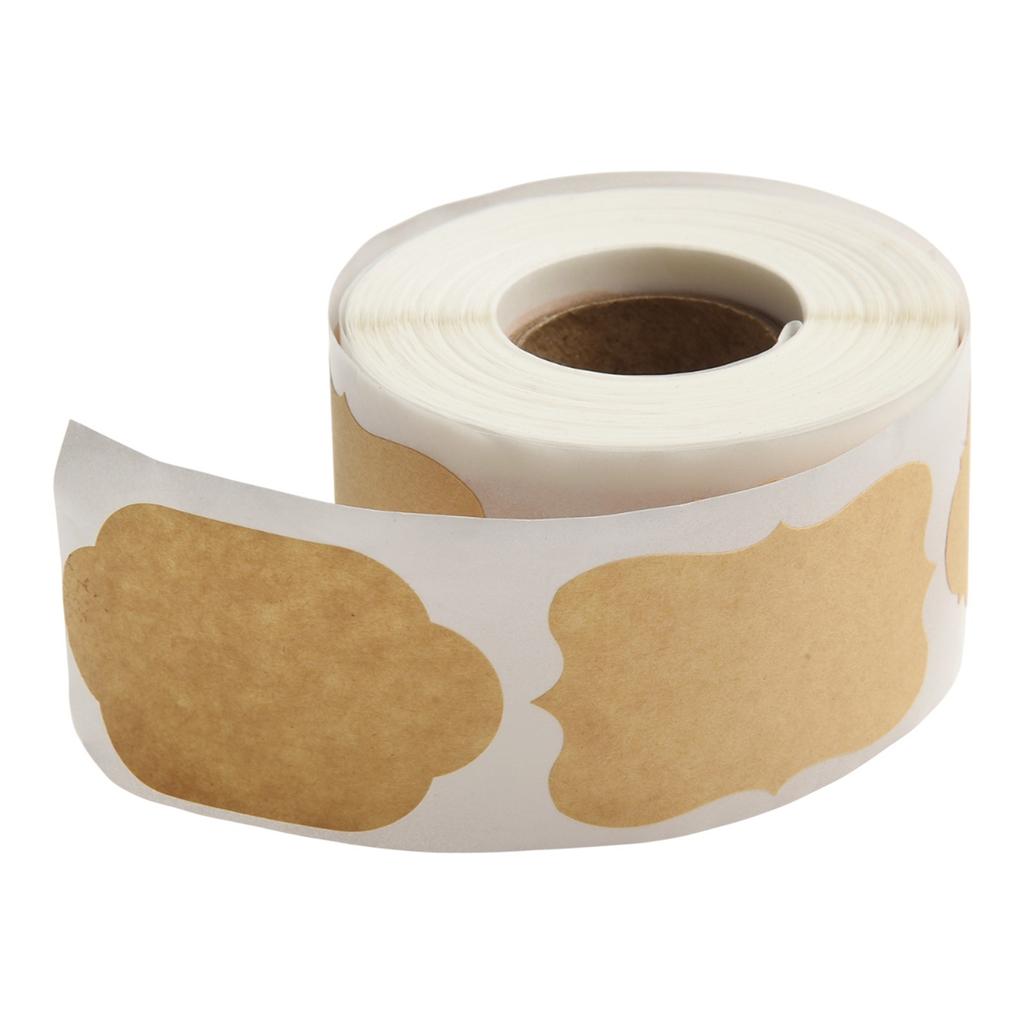 1.2x2inch Blank Kraft Paper Baking Seal Sticker Handmade