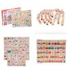 Wooden Childrens Educational Puzzle Blocks With Chinese Ancient Poems And Traffic Knowledge For Early Learning