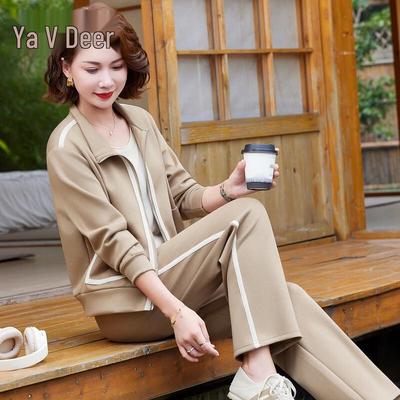 Yalu Damen Freizeit-Sportbekleidung Zweiteiliges Set
