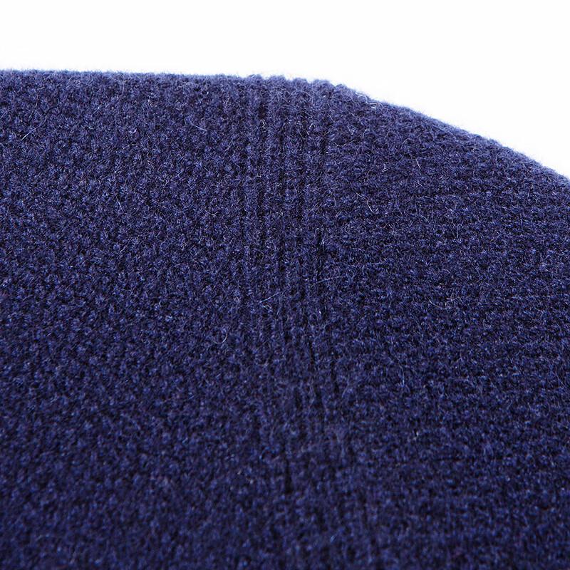 FAPAI Men's Solid Polo Neck Cashmere Sweater