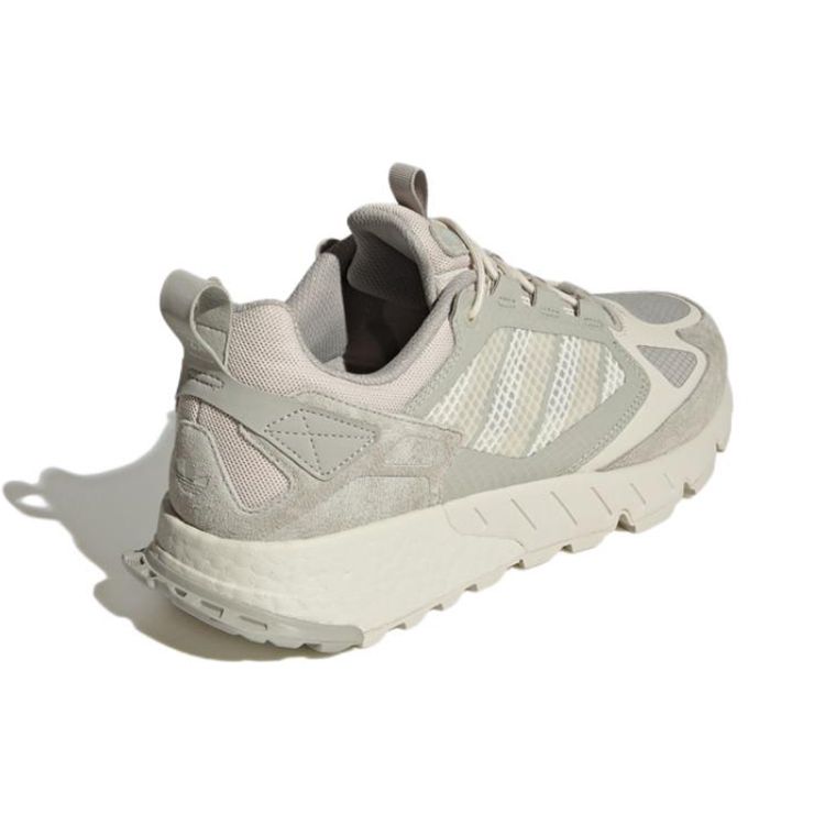 Adidas Originals ZX 1K Boost 2.0 Classic Sports Fabric Leather Slip Resistant Durable Low Top Casual Running Shoes Unisex Sneakers Gray GY4165