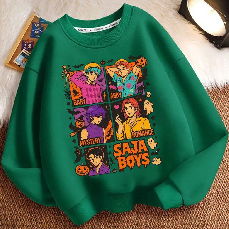 Children's Witch Hunt Team Hoodies, Spring and Autumn Boys' and Girls' Casual Long-sleeved Hoodies
