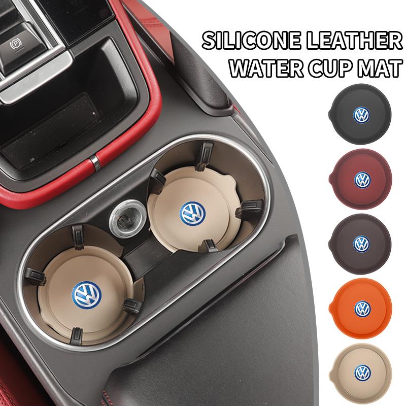swe32PCS Car Coaster Water Cup Holder Anti-slip Pad Mat For Volkswagen VW T5 Amarok 2013 Tiguan Golf 4 5 6 7 MK4 MK7 MK8 Passat