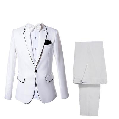 Performance Stage Tuxedo Suit Dance Formal Top and Bottom For Clothing [cnstone] Costume, Costume, Men's Set, Costume, 2-Piece Set, Host, Suit, Set,
