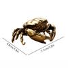 Vintage Brass Crab Statue Home Furnishing Ornaments Antique Copper Animal Miniature Figurines Desktop Toy Decoration Accessories