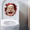 Christmas Snowman Toilet Sticker Merry Christmas Party Decoration Xmas Home Bathroom Decor Navidad Natal