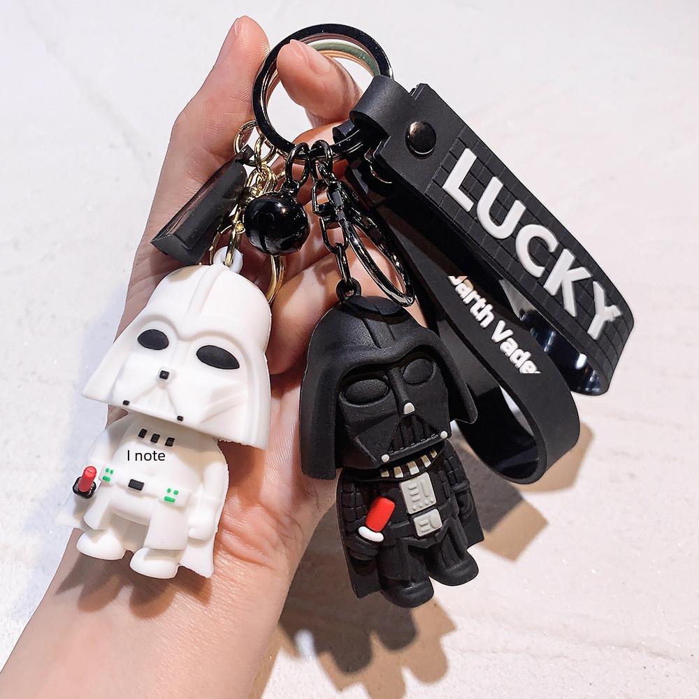 Premium Deadpool Star Wars Keychain Darth Vader Keyring Pvc Couple Bag Car Charm