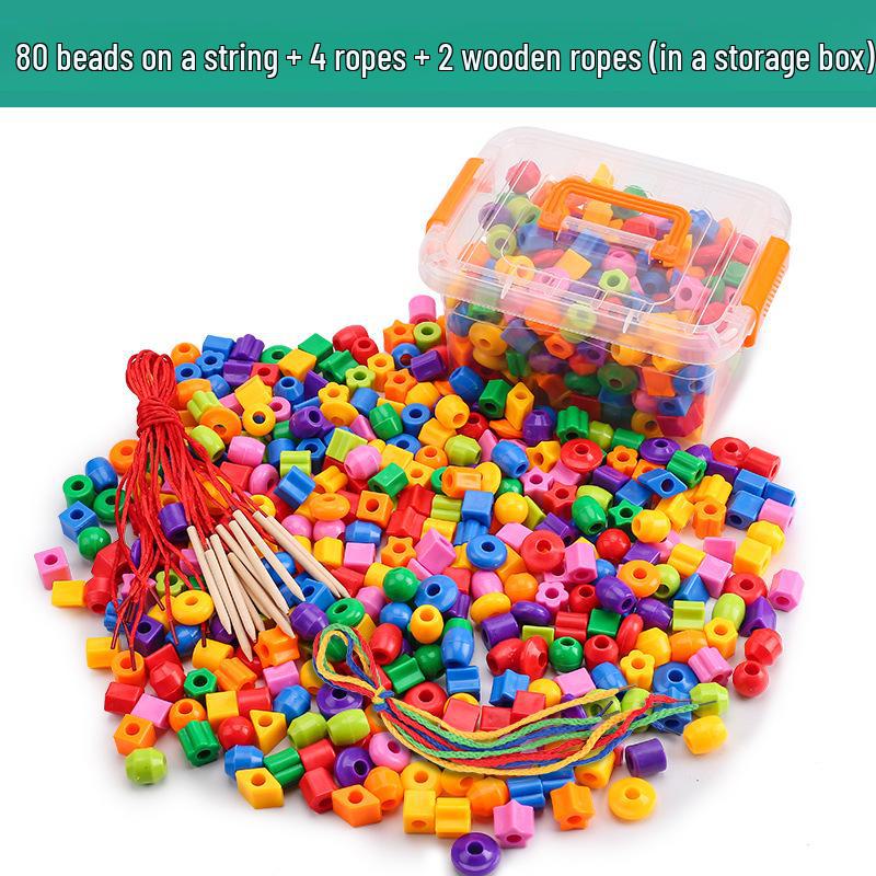 

Строительные блоки из крупных бусин: Творческий геометрический браслет-игрушка для мальчиков и девочек