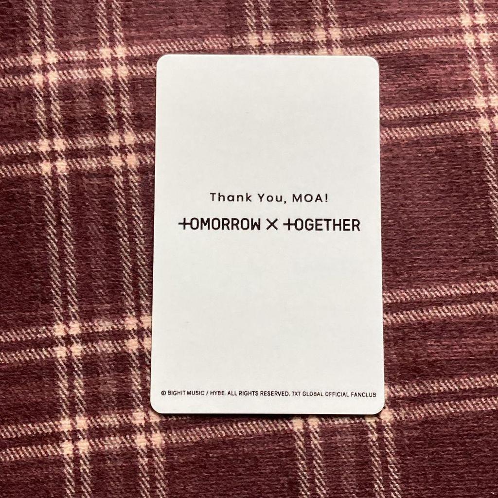 [USED] TXT New Membership Referral Bonus Fan Club FC Trading Card Taehyung