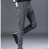 New Men's Casual Black Elastic Denim Pants Spring Autumn Loose Fit Straight Leg Versatile Casual Trousers for Men