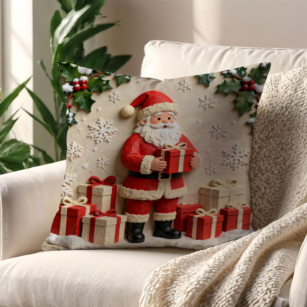 Santa Claus Snowman Cushion Cover Best Home Office Coffee Pillow Sofa Printing Decoration Room Shop Car Nordic Simplicity Hit