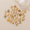 Yori 3Pcs Star Moon Rainbow Sun Pendant Stainless Steel Plated with 18K Gold for Jewelry Making Supplies DIY Necklace