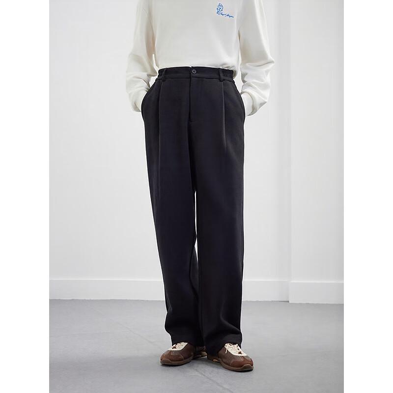 GXG Men's Wool Blend Casual Business Wide-Leg Pants