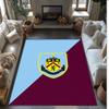 Burnley Football Print Crystal Velvet Rug, Comfortable Water Absorbent Non Slip Indoor Floor Carpet