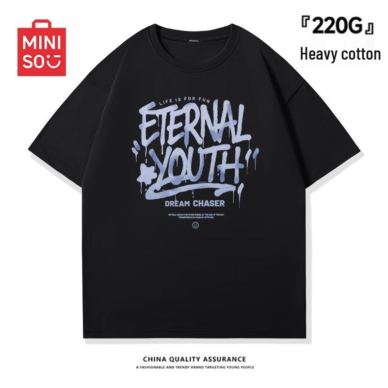 MINISO Men s Heavyweight Oversize Short-Sleeve T-shirt M