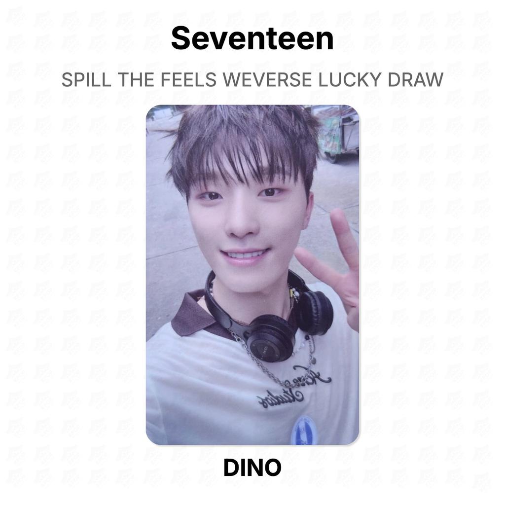 Seventeen SPILL THE FEELS WEVERSE Glücksziehung Offizielle Fotokarte