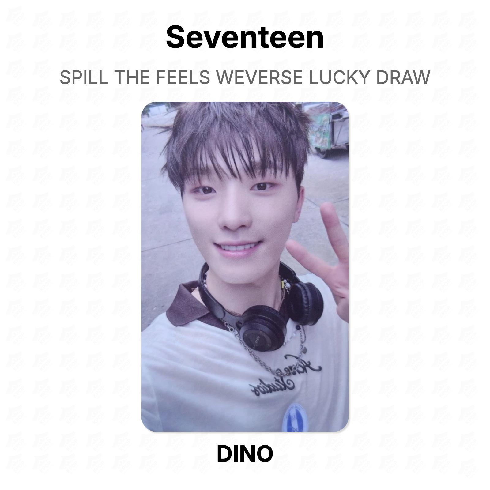 Seventeen SPILL THE FEELS WEVERSE LUCKY DRAW Official Photocard DINO