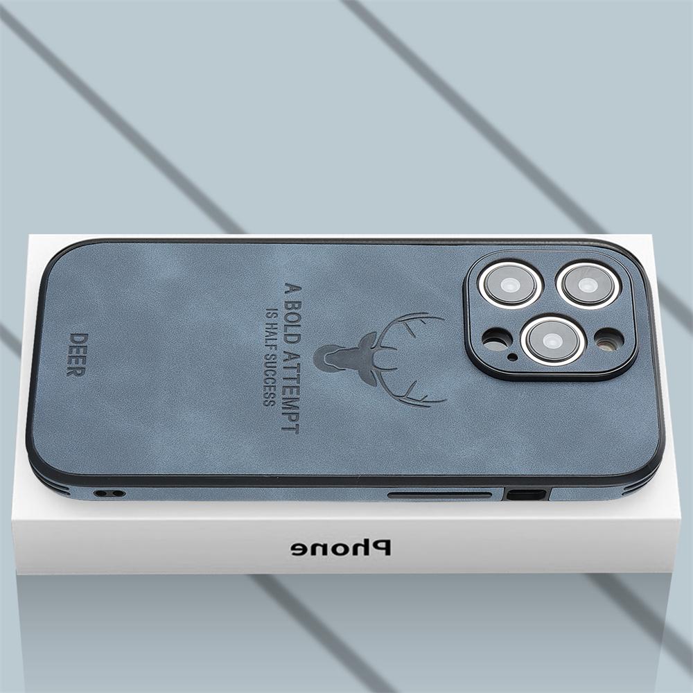 

Luxury Deer Business Leather for Magsafe Magnetic Case For iPhone 17 Air 16 15 14 13 12 11 Pro Max Plus Wireless Charge Cover For iPhone 15 ProMax