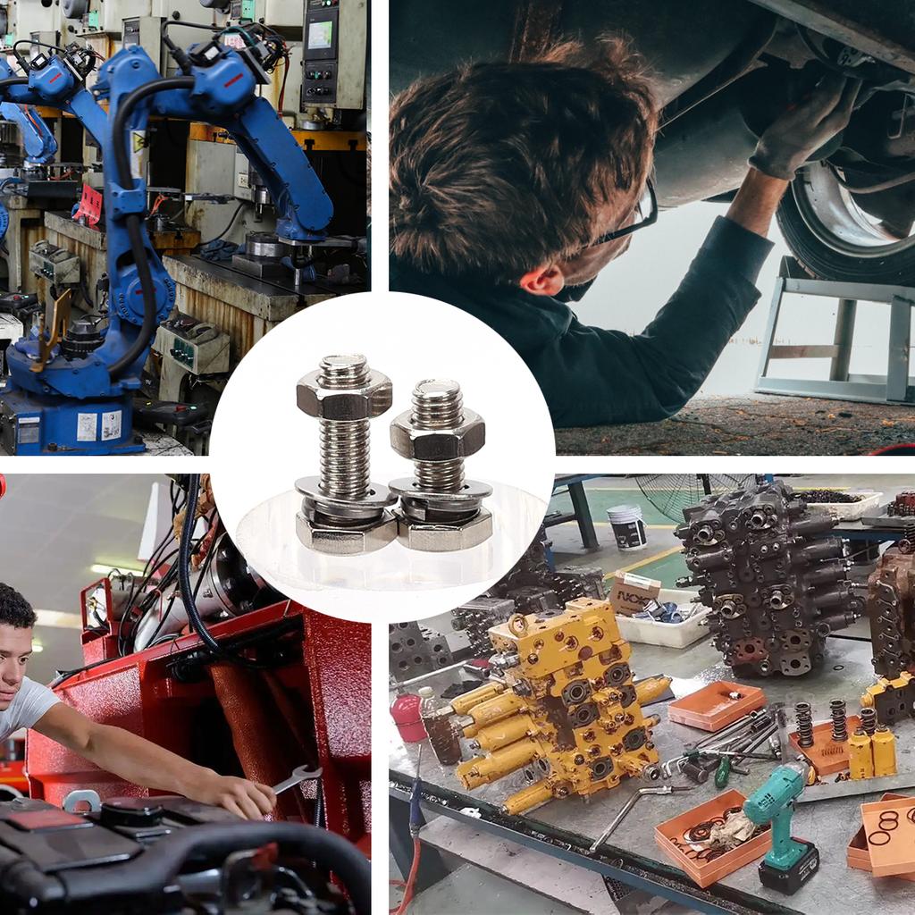 800pcs/Stainless Steel Hex Bolts, Screws, Nuts, Springs, Washers, J Nut Set, M3 M4 M5 M6 Machine Screws, Repair Tool Set
