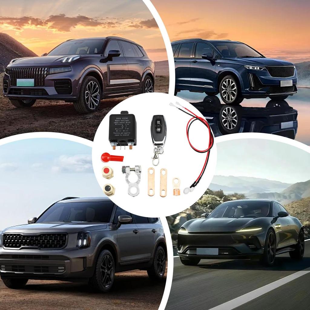 Remote Control Shut-off Switch, 200A, Car Intelligent Power Off, Low Voltage Auto