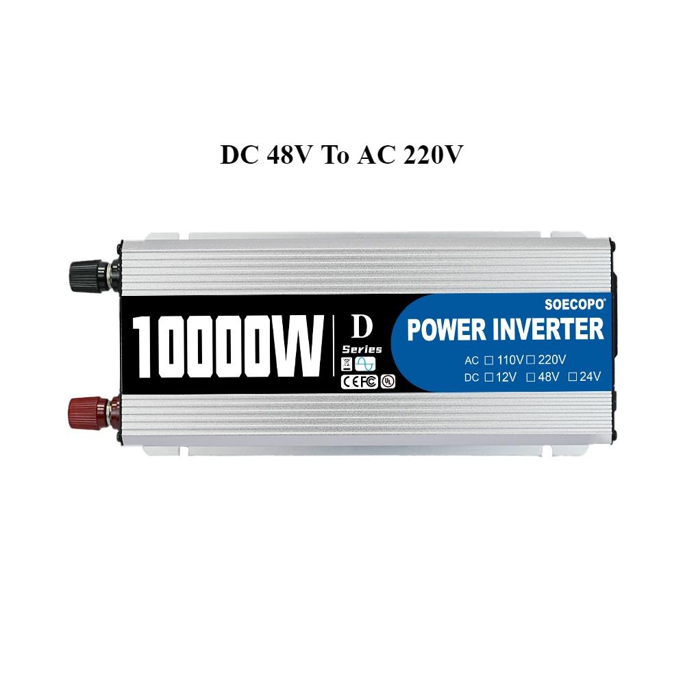 

Мощный инвертор 10000 Вт DC-AC преобразователь 12 В/24 В/48 В на входе 110 В/220 В на выходе Защита от перегрузки для автономных ферм/домов на колесах