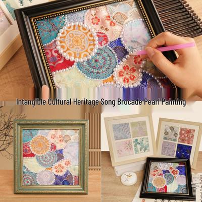 Xianci Song Brocade Pearl Painting DIY Kit: Handmade Team Gift & Decorative Art.