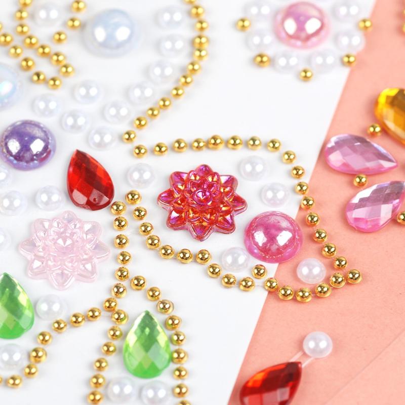 Self-Adhesive Rhinestone Stickers Colorful Crystal Jewel Stickers Crafts Scrapbooking Phone Case Card Making Nail Art Decor