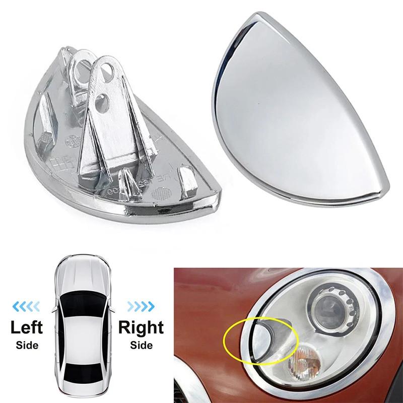 1 par kromade strålkastartvättardysor lock Passar för Mini Cooper R55 R56 R57 R58 R59 2008-2014 61672752559,61672752560