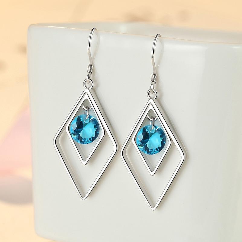 Lindon Kolczyki ze stopu miedzi z cyrkoniami Kolczyki wiszące dla kobiet Prezenty weselne