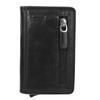 Fashion Portable Unisex PU Leather RFID Blocking Card Bag Holders Anti Theft Change Purse Wallet(Black )