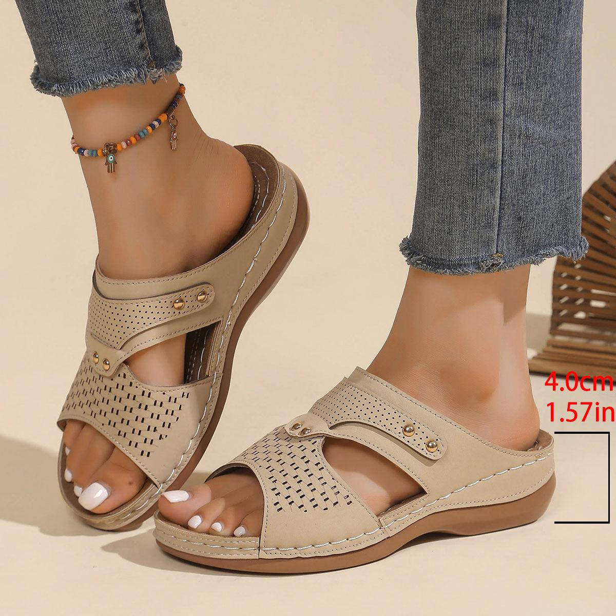 

Новые большие тапочки-крестики в стиле ретро с круглым носком на танкетке, удобные тапочки-однословки для женщин 43 хаки